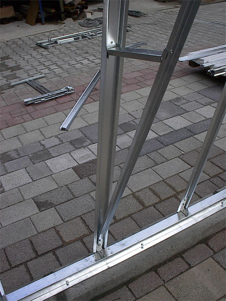 Vario Stahl Gewächshaus Maxi 7,5 Nörpelglas 4mm BxL:426x750cm 32m² verzinkt